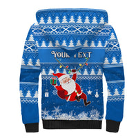 Custom Scotland Christmas Sherpa Hoodie Merry Christmas Santa Claus Gift - Wonder Print Shop