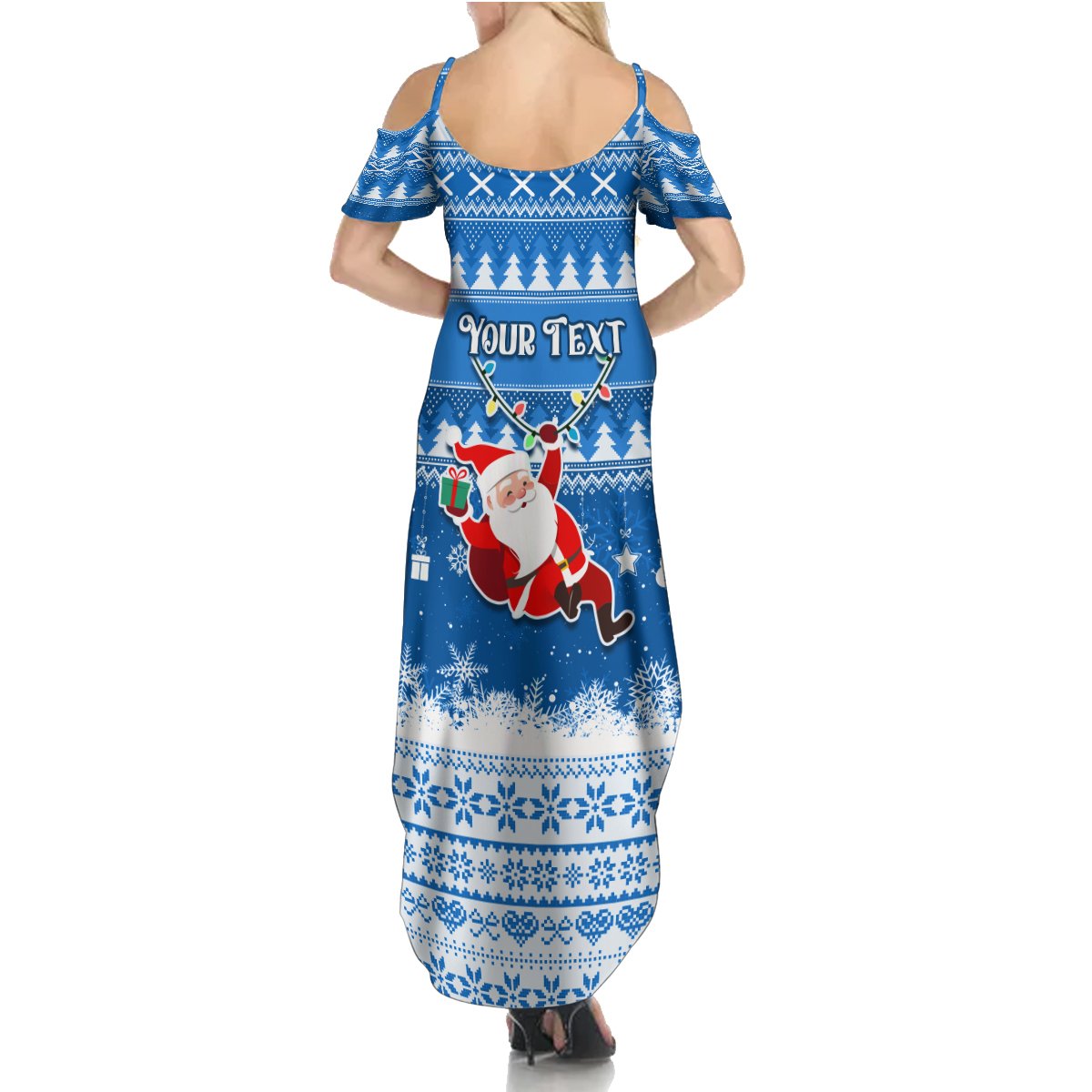Custom Scotland Christmas Summer Maxi Dress Merry Christmas Santa Claus Gift - Wonder Print Shop