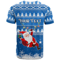 Custom Scotland Christmas T Shirt Merry Christmas Santa Claus Gift - Wonder Print Shop