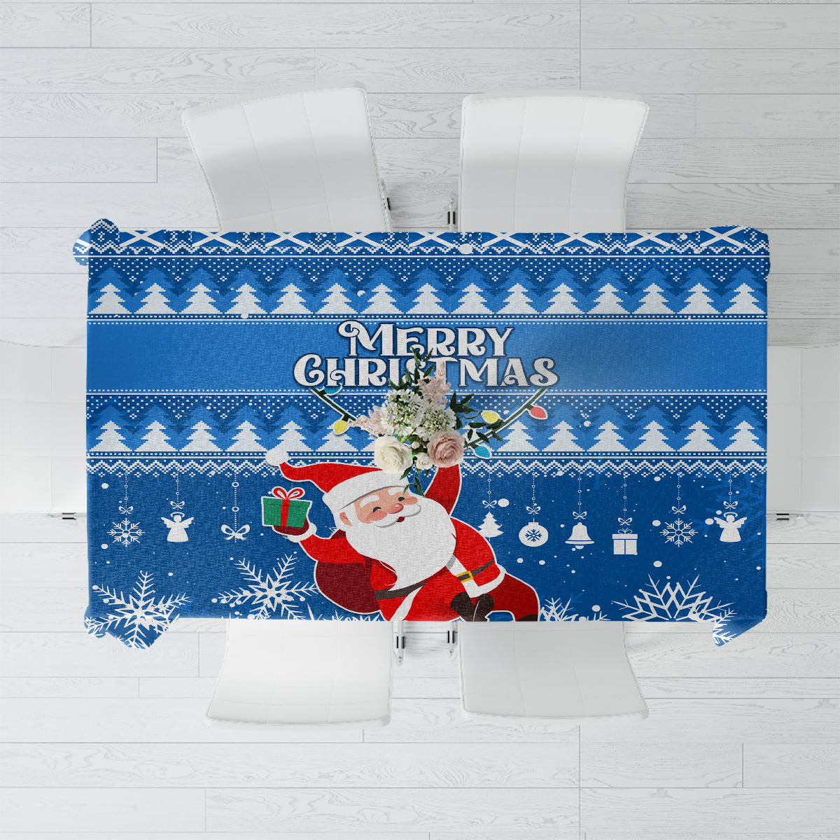 Custom Scotland Christmas Tablecloth Merry Christmas Santa Claus Gift - Wonder Print Shop