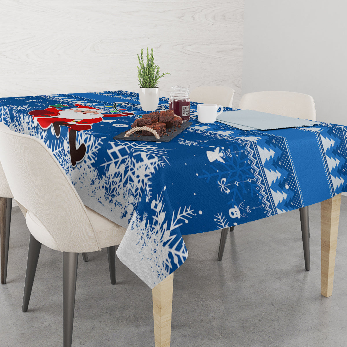 Custom Scotland Christmas Tablecloth Merry Christmas Santa Claus Gift - Wonder Print Shop