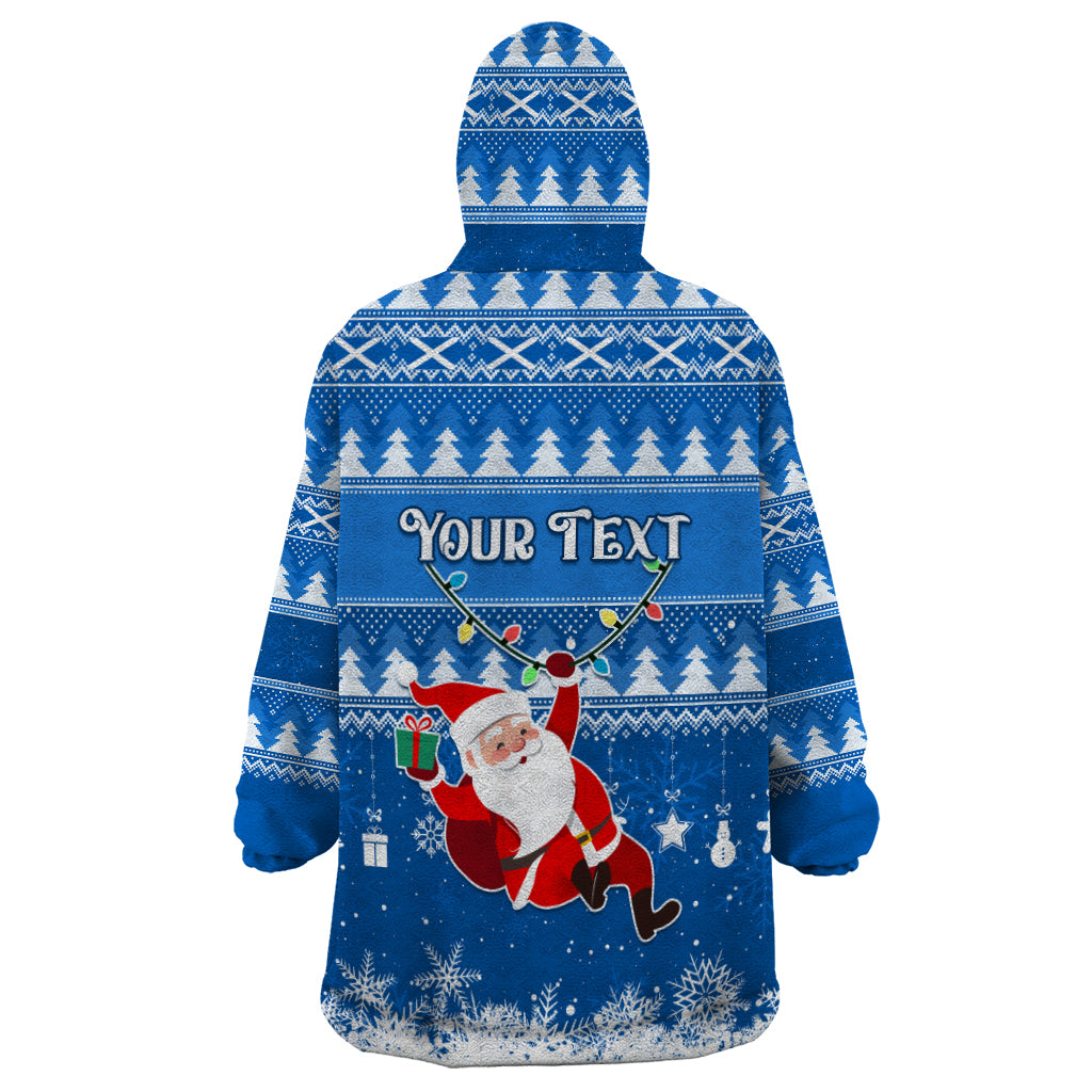 Custom Scotland Christmas Wearable Blanket Hoodie Merry Christmas Santa Claus Gift - Wonder Print Shop