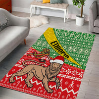 Ethiopia Christmas Area Rug Melkam Gena African Pattern - Wonder Print Shop