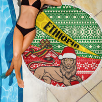 Ethiopia Christmas Beach Blanket Melkam Gena African Pattern - Wonder Print Shop