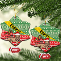Ethiopia Christmas Ceramic Ornament Melkam Gena African Pattern - Wonder Print Shop