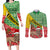 Ethiopia Christmas Couples Matching Long Sleeve Bodycon Dress and Long Sleeve Button Shirt Melkam Gena African Pattern - Wonder Print Shop