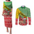Ethiopia Christmas Couples Matching Puletasi Dress and Long Sleeve Button Shirt Melkam Gena African Pattern - Wonder Print Shop