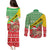 Ethiopia Christmas Couples Matching Puletasi Dress and Long Sleeve Button Shirt Melkam Gena African Pattern - Wonder Print Shop