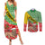 Ethiopia Christmas Couples Matching Summer Maxi Dress and Long Sleeve Button Shirt Melkam Gena African Pattern - Wonder Print Shop