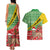Ethiopia Christmas Couples Matching Tank Maxi Dress and Hawaiian Shirt Melkam Gena African Pattern - Wonder Print Shop