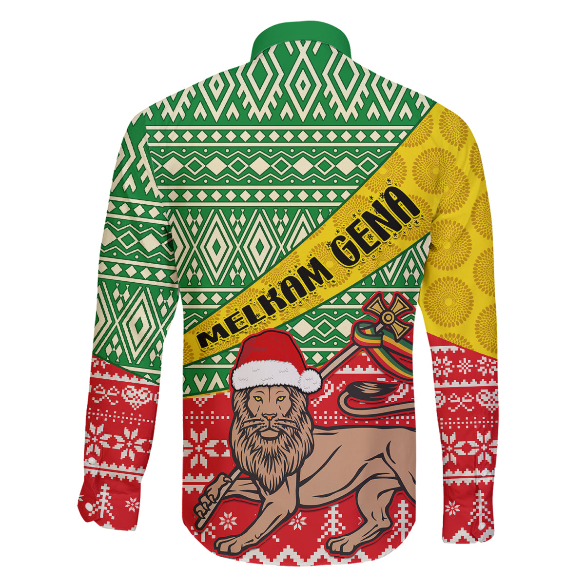 Ethiopia Christmas Family Matching Puletasi Dress and Hawaiian Shirt Melkam Gena African Pattern - Wonder Print Shop
