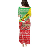 Ethiopia Christmas Family Matching Puletasi Dress and Hawaiian Shirt Melkam Gena African Pattern - Wonder Print Shop