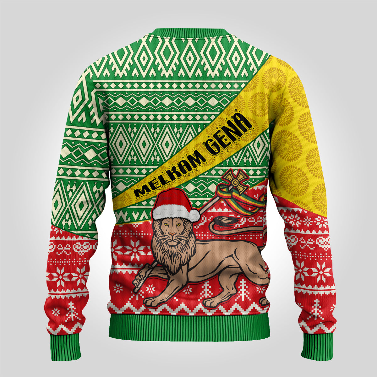 Ethiopia Christmas Ugly Christmas Sweater Melkam Gena African Pattern - Wonder Print Shop