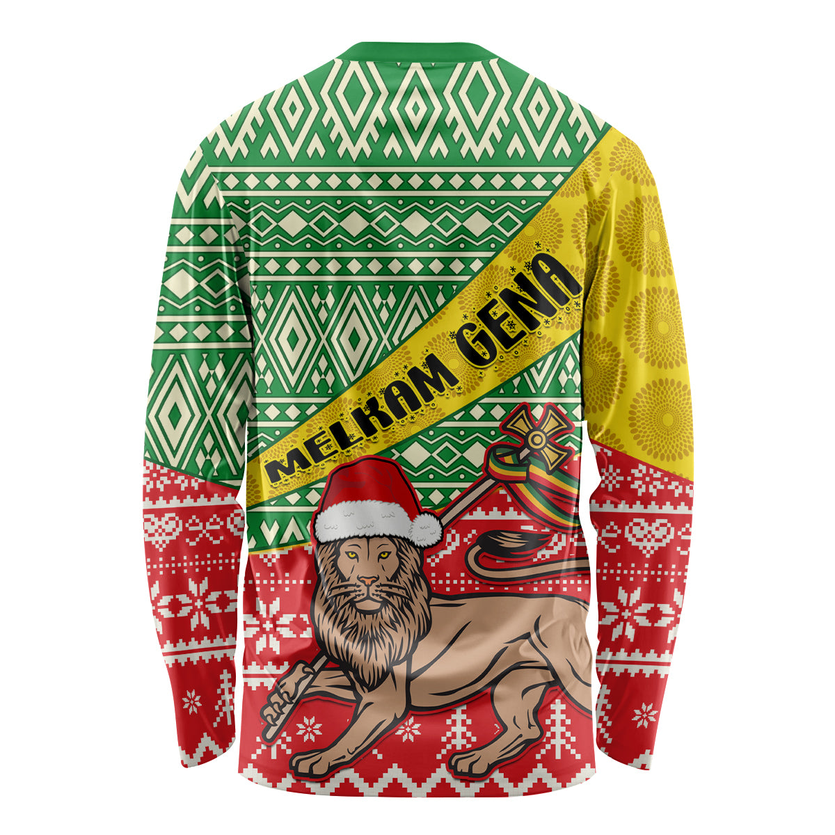 Ethiopia Christmas Long Sleeve Shirt Melkam Gena African Pattern - Wonder Print Shop