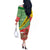 Ethiopia Christmas Off The Shoulder Long Sleeve Dress Melkam Gena African Pattern - Wonder Print Shop