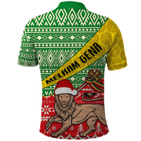Ethiopia Christmas Polo Shirt Melkam Gena African Pattern - Wonder Print Shop