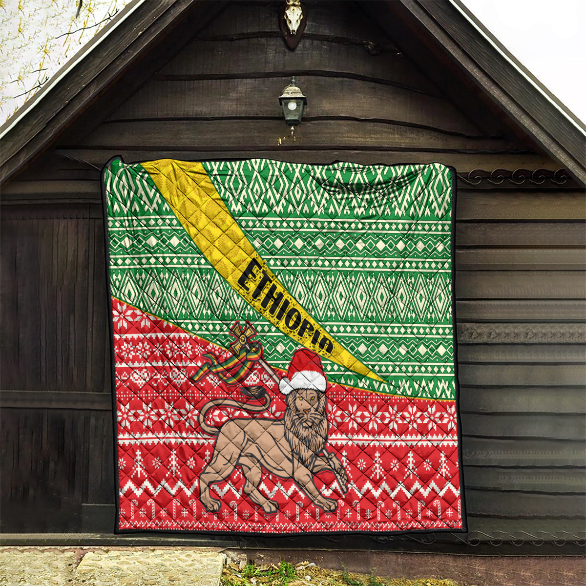Ethiopia Christmas Quilt Melkam Gena African Pattern - Wonder Print Shop