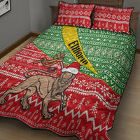 Ethiopia Christmas Quilt Bed Set Melkam Gena African Pattern - Wonder Print Shop