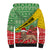 Ethiopia Christmas Sherpa Hoodie Melkam Gena African Pattern - Wonder Print Shop