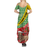 Ethiopia Christmas Summer Maxi Dress Melkam Gena African Pattern - Wonder Print Shop