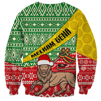 Ethiopia Christmas Sweatshirt Melkam Gena African Pattern - Wonder Print Shop