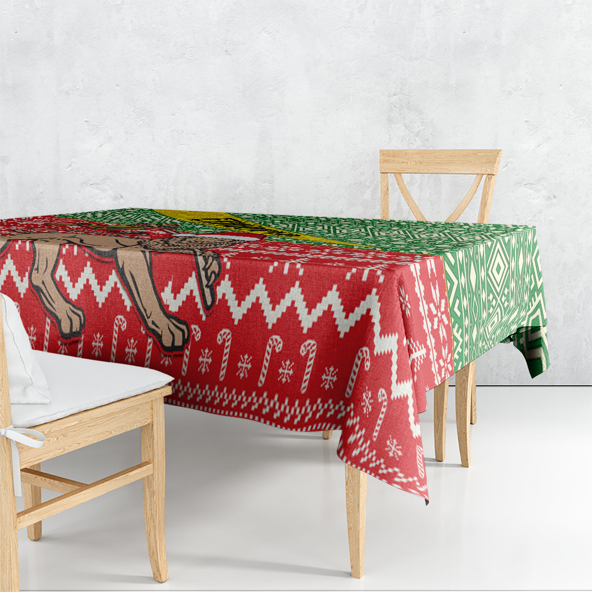 Ethiopia Christmas Tablecloth Melkam Gena African Pattern - Wonder Print Shop