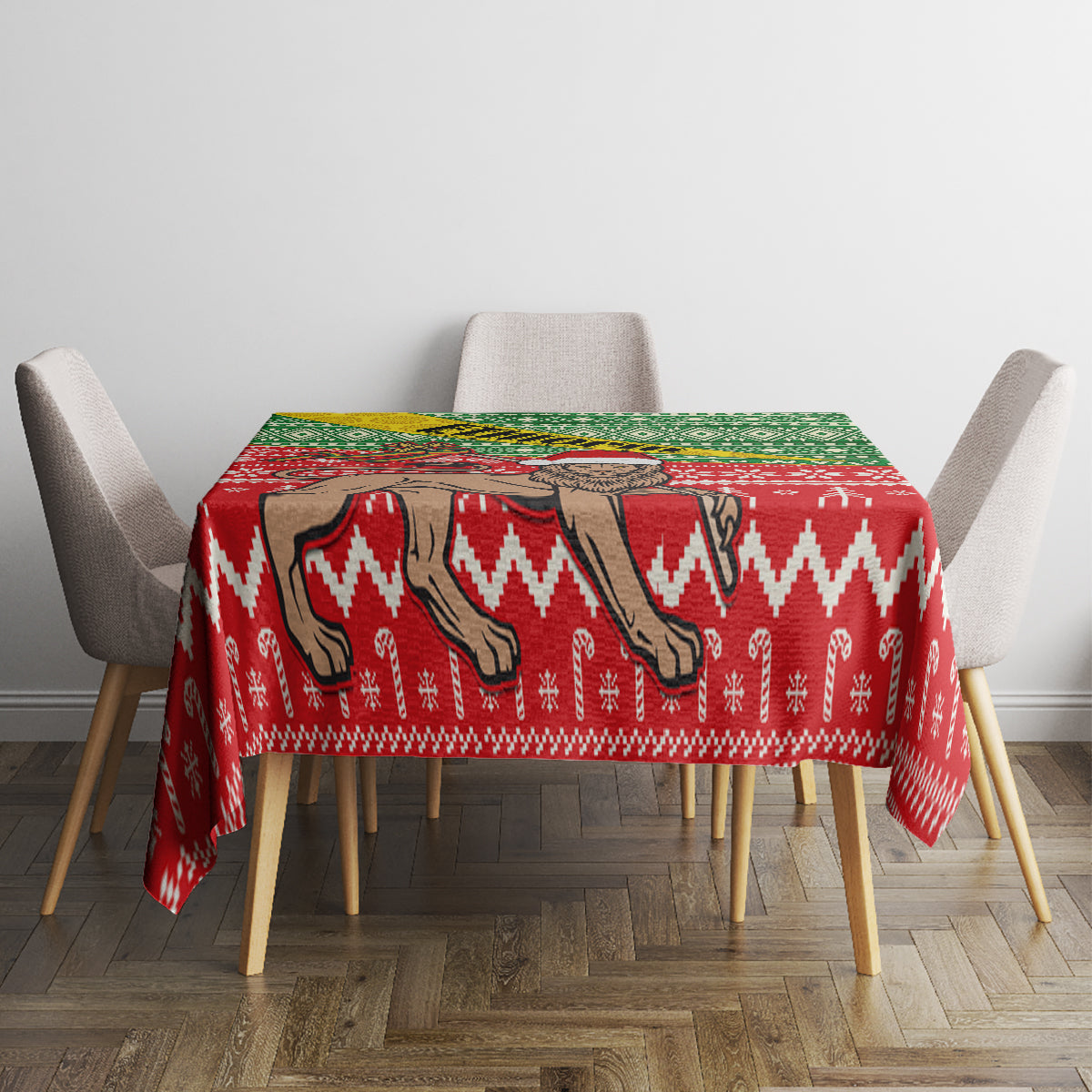 Ethiopia Christmas Tablecloth Melkam Gena African Pattern - Wonder Print Shop