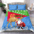 Custom Eritrea Christmas Bedding Set Santa Claus With Dromedary Camel - Wonder Print Shop
