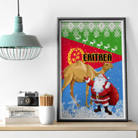 Custom Eritrea Christmas Canvas Wall Art Santa Claus With Dromedary Camel - Wonder Print Shop