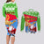 Custom Eritrea Christmas Couples Matching Long Sleeve Bodycon Dress and Long Sleeve Button Shirt Santa Claus With Dromedary Camel - Wonder Print Shop