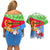 Custom Eritrea Christmas Couples Matching Off Shoulder Short Dress and Hawaiian Shirt Santa Claus With Dromedary Camel - Wonder Print Shop