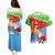 Custom Eritrea Christmas Couples Matching Puletasi Dress and Hawaiian Shirt Santa Claus With Dromedary Camel - Wonder Print Shop