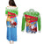 Custom Eritrea Christmas Couples Matching Puletasi Dress and Long Sleeve Button Shirt Santa Claus With Dromedary Camel - Wonder Print Shop
