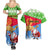 Custom Eritrea Christmas Couples Matching Summer Maxi Dress and Hawaiian Shirt Santa Claus With Dromedary Camel - Wonder Print Shop