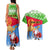 Custom Eritrea Christmas Couples Matching Tank Maxi Dress and Hawaiian Shirt Santa Claus With Dromedary Camel - Wonder Print Shop