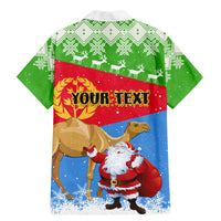 Custom Eritrea Christmas Family Matching Mermaid Dress and Hawaiian Shirt Santa Claus With Dromedary Camel - Wonder Print Shop