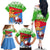 Custom Eritrea Christmas Family Matching Off Shoulder Long Sleeve Dress and Hawaiian Shirt Santa Claus With Dromedary Camel - Wonder Print Shop