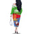 Custom Eritrea Christmas Family Matching Off Shoulder Long Sleeve Dress and Hawaiian Shirt Santa Claus With Dromedary Camel - Wonder Print Shop