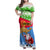 Custom Eritrea Christmas Family Matching Off Shoulder Maxi Dress and Hawaiian Shirt Santa Claus With Dromedary Camel - Wonder Print Shop