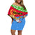 Custom Eritrea Christmas Family Matching Off Shoulder Short Dress and Hawaiian Shirt Santa Claus With Dromedary Camel - Wonder Print Shop