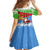 Custom Eritrea Christmas Family Matching Short Sleeve Bodycon Dress and Hawaiian Shirt Santa Claus With Dromedary Camel - Wonder Print Shop