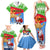 Custom Eritrea Christmas Family Matching Tank Maxi Dress and Hawaiian Shirt Santa Claus With Dromedary Camel - Wonder Print Shop