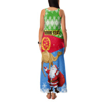 Custom Eritrea Christmas Family Matching Tank Maxi Dress and Hawaiian Shirt Santa Claus With Dromedary Camel - Wonder Print Shop