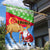 Custom Eritrea Christmas Garden Flag Santa Claus With Dromedary Camel - Wonder Print Shop