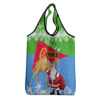 Custom Eritrea Christmas Grocery Bag Santa Claus With Dromedary Camel