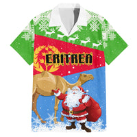 Custom Eritrea Christmas Hawaiian Shirt Santa Claus With Dromedary Camel - Wonder Print Shop