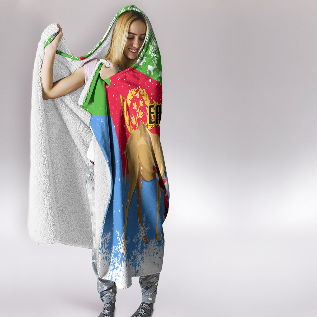 custom-eritrea-christmas-hooded-blanket-santa-claus-with-dromedary-camel