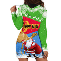 Custom Eritrea Christmas Hoodie Dress Santa Claus With Dromedary Camel - Wonder Print Shop