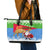 Custom Eritrea Christmas Leather Tote Bag Santa Claus With Dromedary Camel - Wonder Print Shop