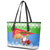 Custom Eritrea Christmas Leather Tote Bag Santa Claus With Dromedary Camel - Wonder Print Shop